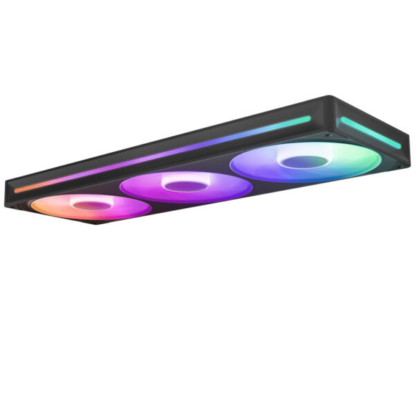 KIT 3 VENTILADORES NZXT U360 UNIBODY RGB 360MM NEGRO - Imagen 3