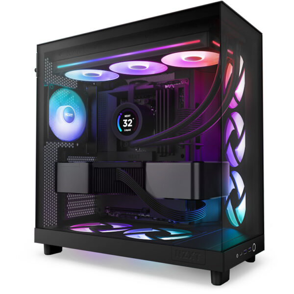 KIT 3 VENTILADORES NZXT U360 UNIBODY RGB 360MM NEGRO - Imagen 6