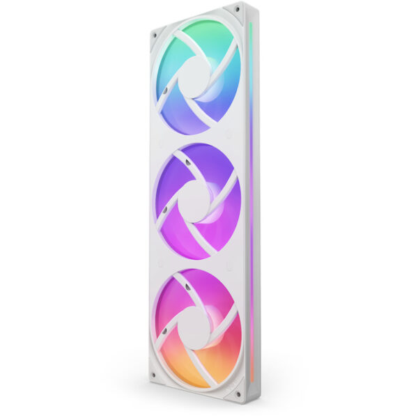 KIT 3 VENTILADORES NZXT U360 UNIBODY RGB 360MM BLANCO - Imagen 2