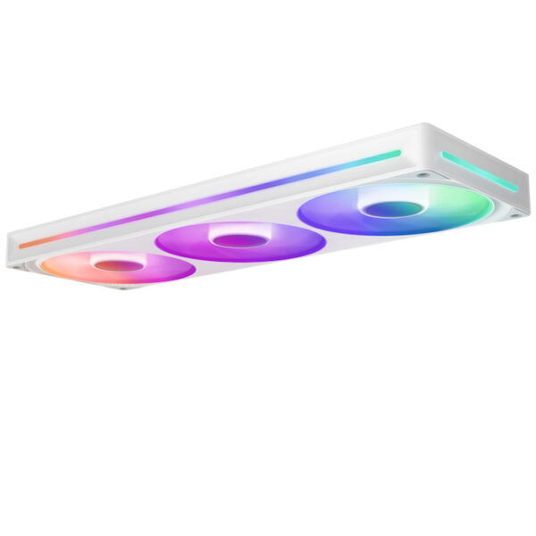 KIT 3 VENTILADORES NZXT U360 UNIBODY RGB 360MM BLANCO - Imagen 3