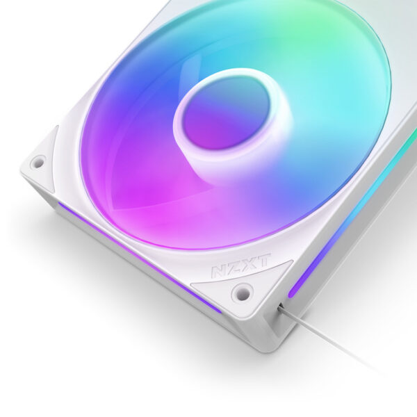KIT 3 VENTILADORES NZXT U360 UNIBODY RGB 360MM BLANCO - Imagen 5