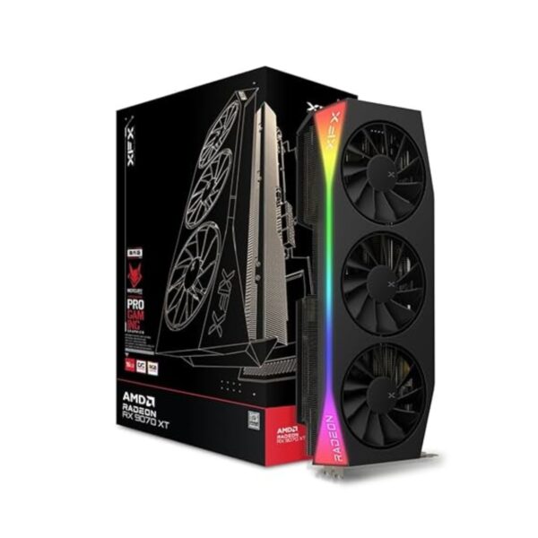 TARJETA DE VIDEO XFX (RX-97TRGBBB9) MERCURY RADEON RX 9070XT,16GB GDDR6,2570MHZ,3*DP,HDMI