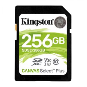 MEMORIA SDXC KINGSTON CANVAS SELECT PLUS 256GB CLASE 10 UHS I SDS2 256GB
