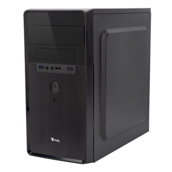 GABINETE STYLOS (STPGAC5B) CGAB5, MICRO ATX, 1*USB 1.0, 2*USB 3.0, FUENTE 500W, NEGRO - Imagen 2