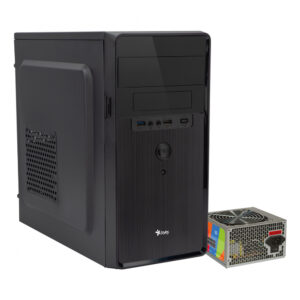 GABINETE STYLOS (STPGAC5B) CGAB5, MICRO ATX, 1*USB 1.0, 2*USB 3.0, FUENTE 500W, NEGRO
