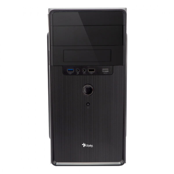 GABINETE STYLOS (STPGAC5B) CGAB5, MICRO ATX, 1*USB 1.0, 2*USB 3.0, FUENTE 500W, NEGRO - Imagen 3