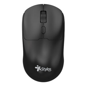 MOUSE INALAMBRICO STYLOS (STPMOI7B) USB NANO, RECARGABLE,4 BOTONES, NEGRO