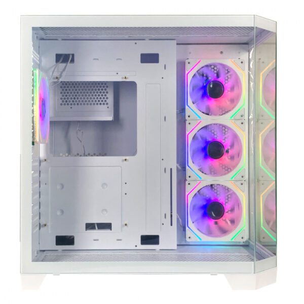 GABINETE XZEAL (XZGAXT1W) X-TRON,MICRO ATX,CRISTAL+METAL, 4*VENT ARGB,USB 3.0,SIN FUENTE,BLANCO - Imagen 3
