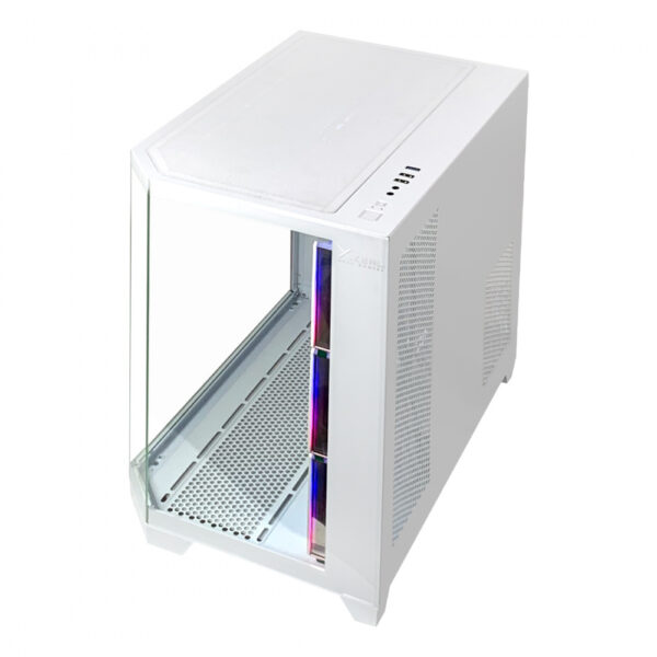 GABINETE XZEAL (XZGAXT1W) X-TRON,MICRO ATX,CRISTAL+METAL, 4*VENT ARGB,USB 3.0,SIN FUENTE,BLANCO - Imagen 4