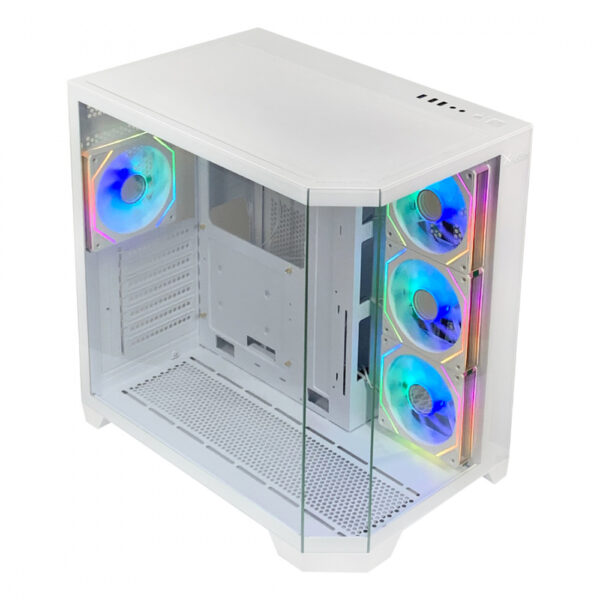 GABINETE XZEAL (XZGAXT1W) X-TRON,MICRO ATX,CRISTAL+METAL, 4*VENT ARGB,USB 3.0,SIN FUENTE,BLANCO - Imagen 2