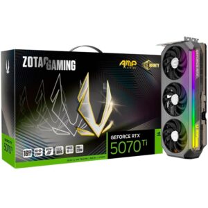 TARJETA DE VIDEO ZOTAC (ZT-B50710B-10P) RTX 5070TI AMP EXTREME INFINITY 16GB GDDR7,PCIE 5,3*FAN