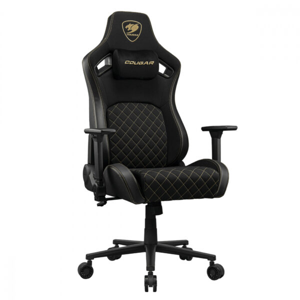 SILLA COUGAR DEFENSOR GOLD F BLACK CUERO SINTETICO / TIPO LINO  120KG - Imagen 2