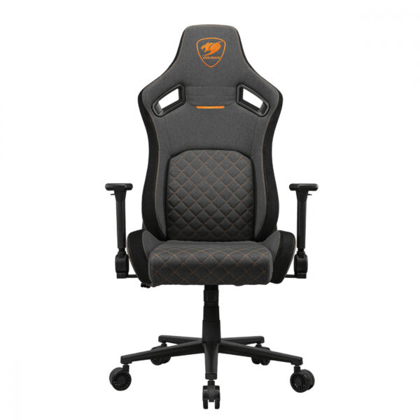 SILLA COUGAR DEFENSOR GRAY F BLACK CUERO SINTETICO / TIPO LINO 120KG - Imagen 2