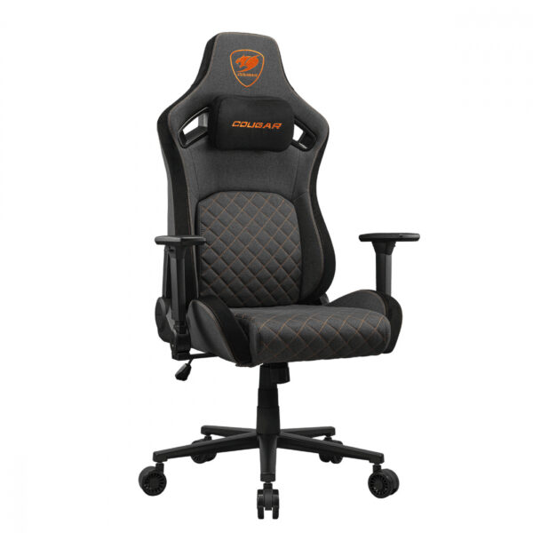 SILLA COUGAR DEFENSOR GRAY F BLACK CUERO SINTETICO / TIPO LINO 120KG - Imagen 3