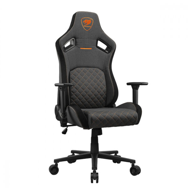 SILLA COUGAR DEFENSOR GRAY F BLACK CUERO SINTETICO / TIPO LINO 120KG - Imagen 4
