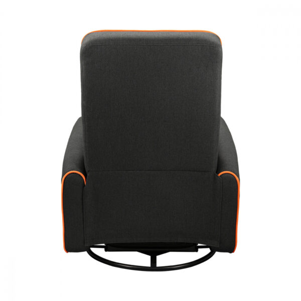 SOFA COUGAR FIDOM BLACK ORANGE TIPO LINO ACOLCHADO RECLINABLE 150KG - Imagen 12