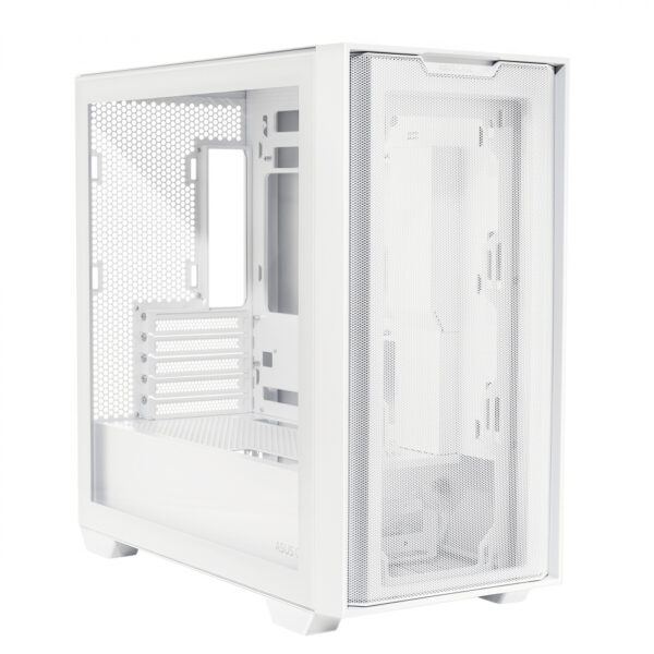 GABINETE ASUS (A21 ASUS CASE/WHT) BLANCO, VIDRIO TEMPLADO Y MALLA,SOPORTA BTF, MT, S/FUENTE - Imagen 3