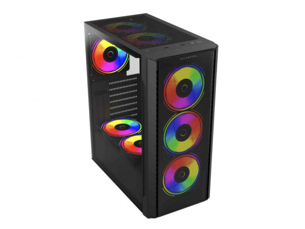 GABINETE BALAM RUSH (BR-935968) DRAGONFLY II CRYSTAL GM745,ATX,1*USB 3.0,CRISTAL TEMP,NEGRO