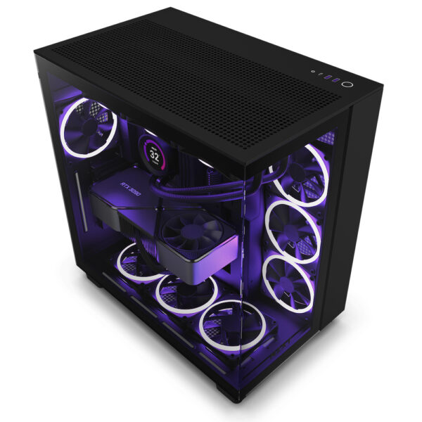 GABINETE NZXT (CM-H91FB-01) H9 FLOW, MID-TOWER, 3 FANS, ATX, NEGRO