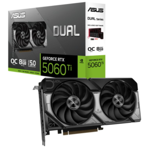 TARJETA DE VIDEO ASUS (DUAL-RTX5060TI-O8G) 128BIT, PCI-E 5.0, HDMI, 3*DP, DUAL FAN