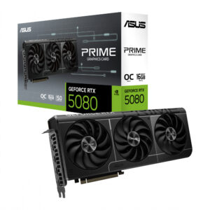 TARJETA DE VIDEO ASUS (PRIME-RTX5080-O16G) 256BIT, PCI-E 5.0, HDMI,3*DP1.4A,TRI FAN
