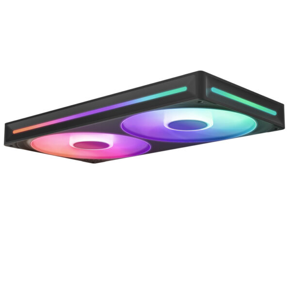 VENTILADOR P/GABINETE NZXT (RF-U28HF-B1) U280, 280MM HUB-MOUNTED RGB UNI-BODY FAN, NEGRO - Imagen 3