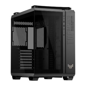 GABINETE ASUS (TUF GAMING GT502 / HORIZON BLACK) NEGRO MEDIA TORRE,SIN FAN,VIDRIO TEMPLADO FRONTAL Y LATERAL,NO PSU