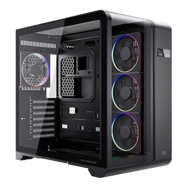 GABINETE BALAM RUSH (BR-941594) TANK EXPERT CURVE 7400,ATX,1*USB-C,CRISTAL TEMP,1 FAN,DISPLAY,NEGRO