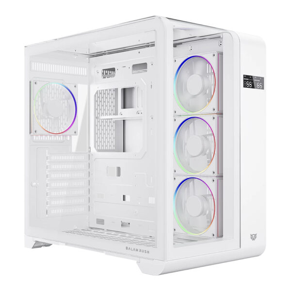 GABINETE BALAM RUSH (BR-941600) TANK EXPERT CURVE 7400,ATX,1*USB-C,CRISTAL TEMP,1 FAN,DISPLAY,BLANCO