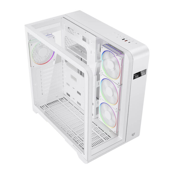 GABINETE BALAM RUSH (BR-941600) TANK EXPERT CURVE 7400,ATX,1*USB-C,CRISTAL TEMP,1 FAN,DISPLAY,BLANCO - Imagen 3