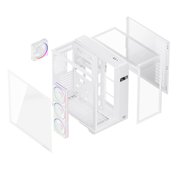GABINETE BALAM RUSH (BR-941600) TANK EXPERT CURVE 7400,ATX,1*USB-C,CRISTAL TEMP,1 FAN,DISPLAY,BLANCO - Imagen 6