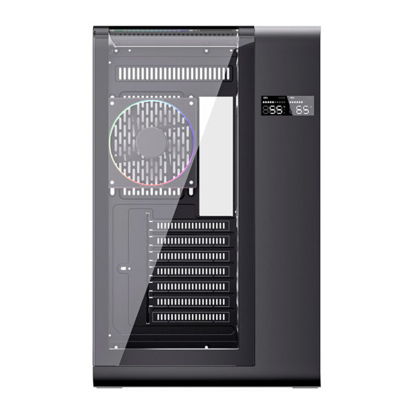 GABINETE BALAM RUSH (BR-941617) TANK EXPERT CURVE 6400,MICRO ATX,CRISTAL TEMP,1 FAN,DISPLAY,NEGRO - Imagen 3