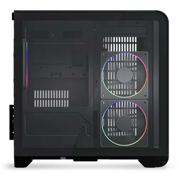 GABINETE BALAM RUSH (BR-941617) TANK EXPERT CURVE 6400,MICRO ATX,CRISTAL TEMP,1 FAN,DISPLAY,NEGRO - Imagen 2