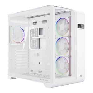 GABINETE BALAM RUSH (BR-941624) TANK EXPERT CURVE 6400,MICRO ATX,CRISTAL TEMP,1 FAN,DISPLAY,BLANCO