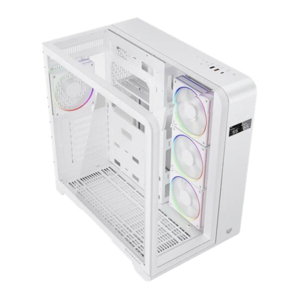 GABINETE BALAM RUSH (BR-941624) TANK EXPERT CURVE 6400,MICRO ATX,CRISTAL TEMP,1 FAN,DISPLAY,BLANCO - Imagen 2