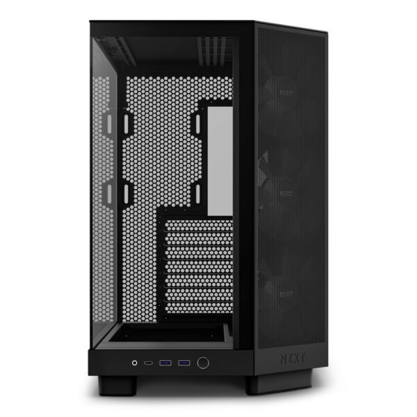 GAB NZXT H6 FLOW RGB BLACK ATX  CRISTAL TEMP - Imagen 3