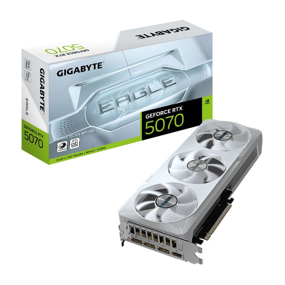 GPU GIGABYTE RTX 5070 EAGLEOCSFF/12GBGDDR7/192BITS/PCIE5.0/ENFRIAMIENTOWINDFORCE