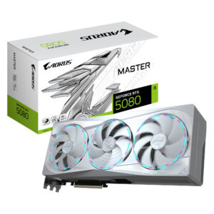 GPU AORUS RTX 5080 MASTER ICE RGB HALO 16GB GDDR7 256-bit HAWK FAN WINDFORCE WHITE