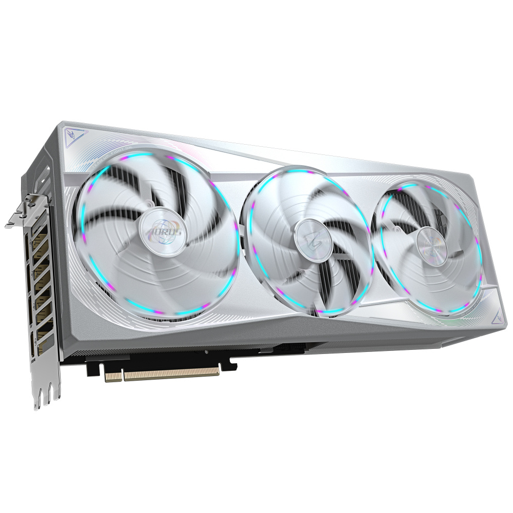 GPU AORUS RTX 5080 MASTER ICE RGB HALO 16GB GDDR7 256-bit HAWK FAN WINDFORCE WHITE - Imagen 3