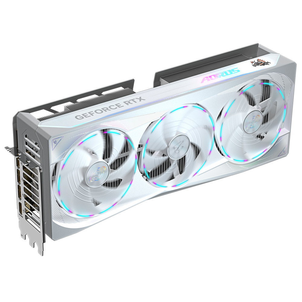 GPU AORUS RTX 5080 MASTER ICE RGB HALO 16GB GDDR7 256-bit HAWK FAN WINDFORCE WHITE - Imagen 5
