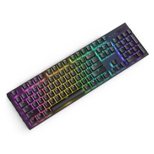 TECLADO NZXT (KB-001NB-US) FUNCTION 2 , INGLES, RGB, SWITCH GATERON RED, REPOSA MUÑECAS, NEGRO - Imagen 2