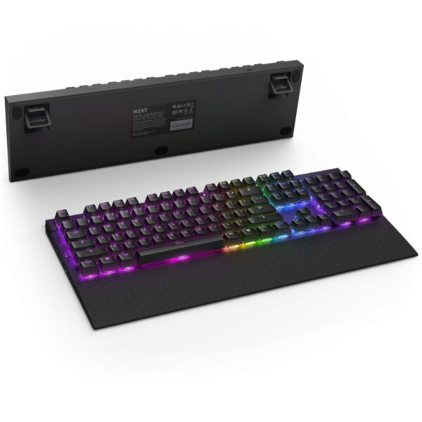 TECLADO NZXT (KB-001NB-US) FUNCTION 2 , INGLES, RGB, SWITCH GATERON RED, REPOSA MUÑECAS, NEGRO - Imagen 3