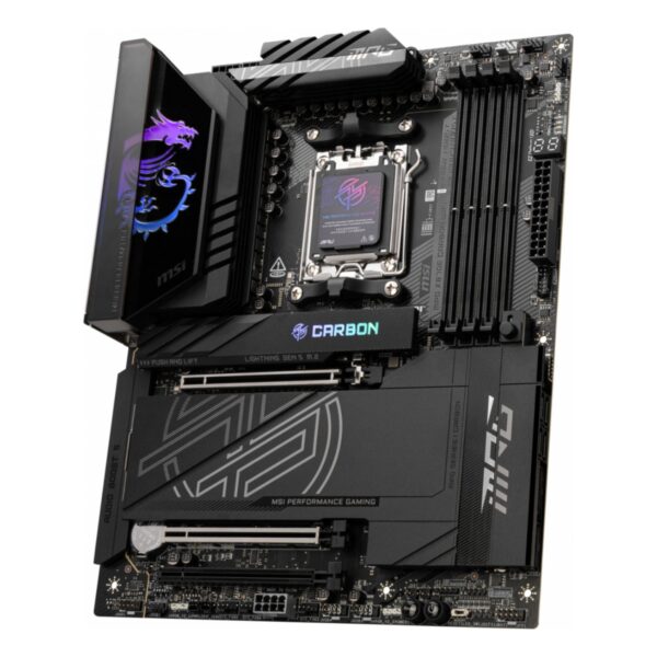 MOTHERBOARD MSI (MPG X870E CARBON WIFI) SOCKET AM5, 4*DDR5 8400, HDMI, 4*M.2, ATX - Imagen 3