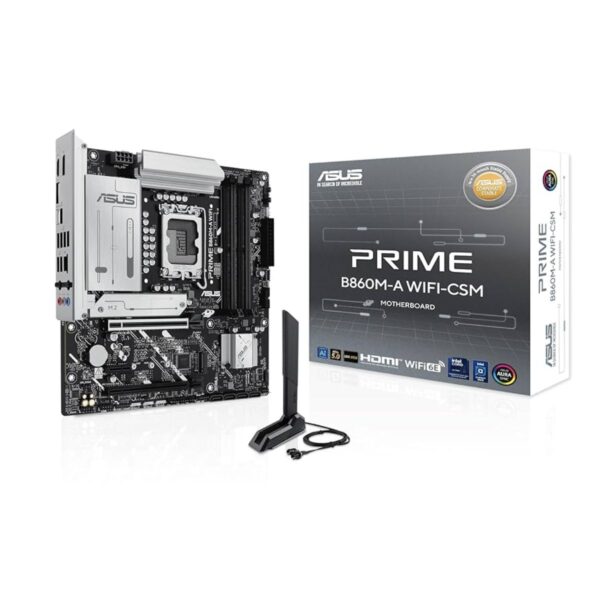 MOTHERBOARD ASUS (PRIME B860M-A WIFI) SOCKET 1851, 4*DDR5, HDMI, 2*DP, WIFI6E, MICRO ATX