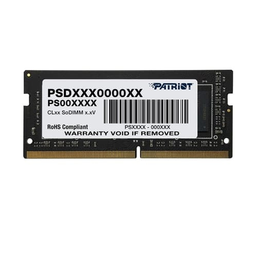 MEMORIA SODIMM DDR4 PATRIOT (PSD48G320081S) 8GB (1 X 8GB), 3200MHZ, NON-ECC, CL22
