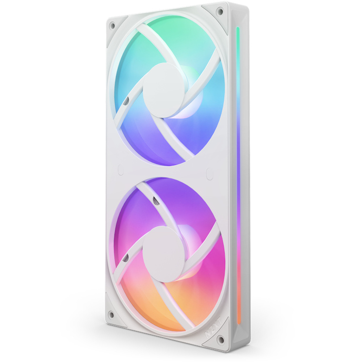 VENTILADOR P/GABINETE NZXT (RF-U24HF-W1) F240 RGB CORE, 240MM, RGB FAN, BLANCO - Imagen 2