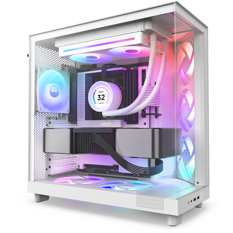 VENTILADOR P/GABINETE NZXT (RF-U24HF-W1) F240 RGB CORE, 240MM, RGB FAN, BLANCO - Imagen 5