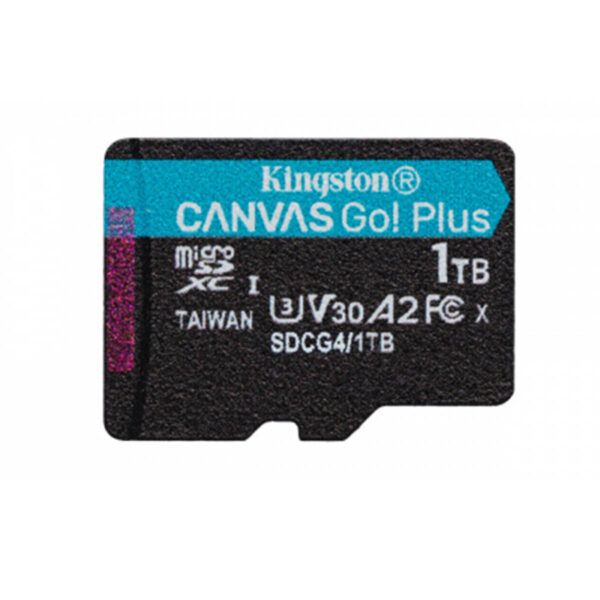 MEMORIA MICROSD SDXC KINGSTON 1TB (SDCG4/1TB) CANVAS GO PLUS GEN4, UHS-I, 3U, V3, A2 CLASE10, C/ADAPTADOR - Imagen 2