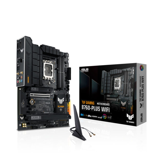 MOTHERBOARD ASUS (TUF GAMING B760-PLUS WIFI) SOCKET 1700 13A,4*DDR5,HDMI,DP,PCIE-5.0,WIFI6,ATX