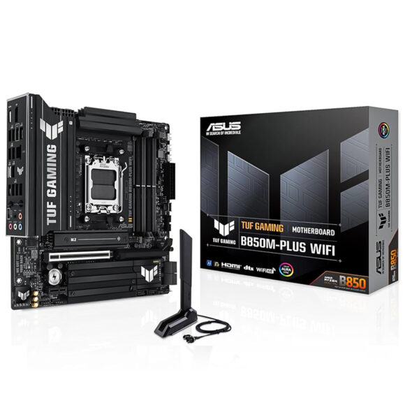 MOTHERBOARD ASUS (TUF GAMING B850M-PLUS WIFI) SOCKET AM5, 4*DDR5,HDMI, DP, WIFI6E, MICRO ATX